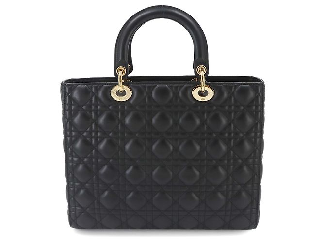 Borsa Christian Dior Cannage Lady Large Nero - vista 4