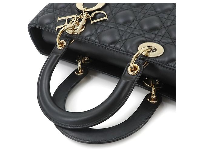 Borsa Christian Dior Cannage Lady Large Nero - vista 7