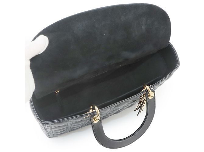 Borsa Christian Dior Cannage Lady Large Nero - vista 8