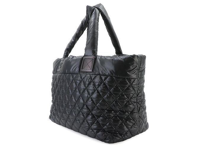 Bolsa de mão tote Chanel Coco Cocoon MM Medium Preto - vista 3