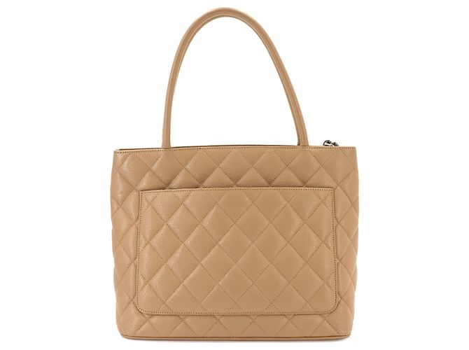 Borsa Tote Chanel Medallion Beige - vista 2