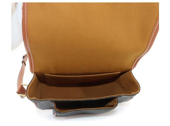 Céline Borsa a tracolla Celine Triomphe Medium Folco Marrone - vista 7