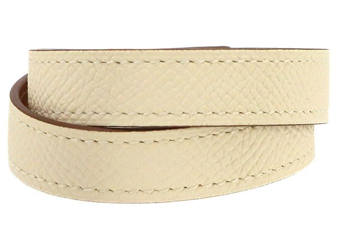 Hermès Bracciale Hermes Kelly Double Tour Bianco - vista 4