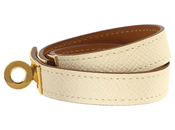Hermès Bracciale Hermes Kelly Double Tour Bianco - vista 5