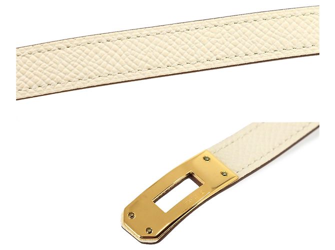 Hermès Bracciale Hermes Kelly Double Tour Bianco - vista 8