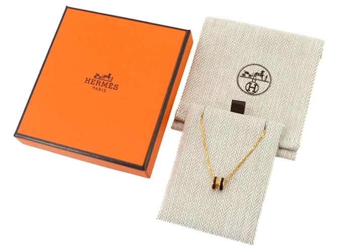 Hermès Collana Hermes Mini Pop H Rocabar Nero D'oro Bordò - vista 2