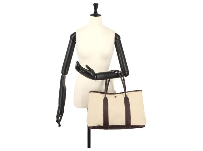 Hermès Borsa Tote Hermes Garden 36 PM Marrone - vista 11