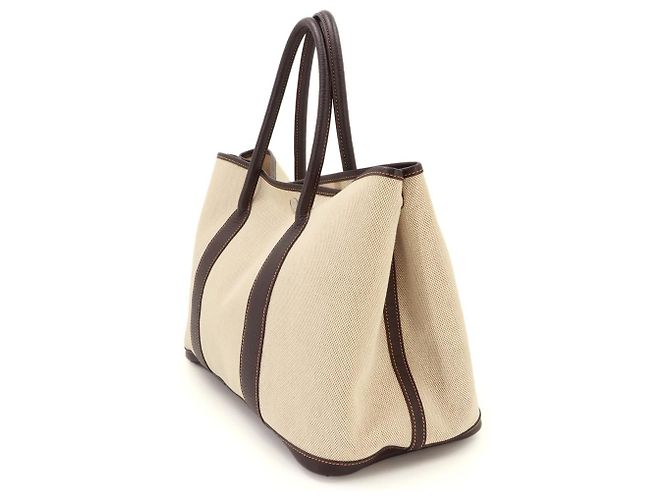 Hermès Borsa Tote Hermes Garden 36 PM Marrone - vista 4