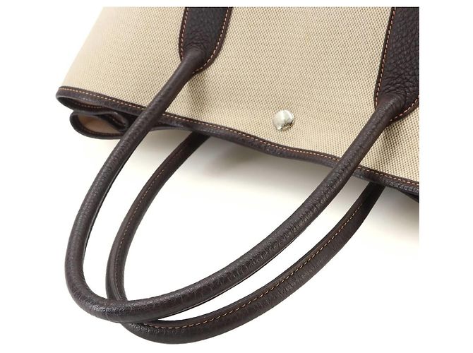 Hermès Borsa Tote Hermes Garden 36 PM Marrone - vista 6