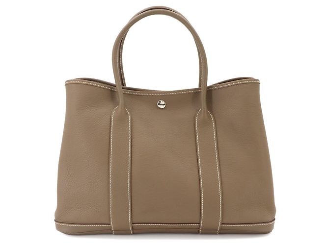 Hermès Borsa Hermes Garden PM Tote Taupe - vista 2