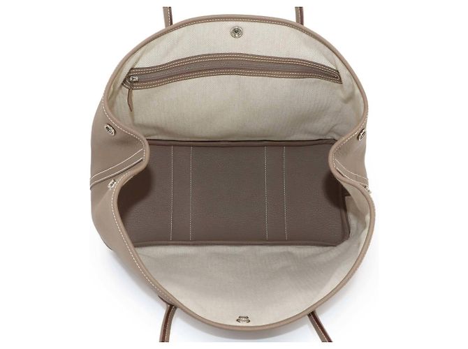 Hermès Borsa Hermes Garden PM Tote Taupe - vista 6