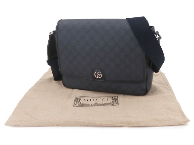 Borsa a tracolla Gucci GG Supreme Navy Blu navy - vista 3