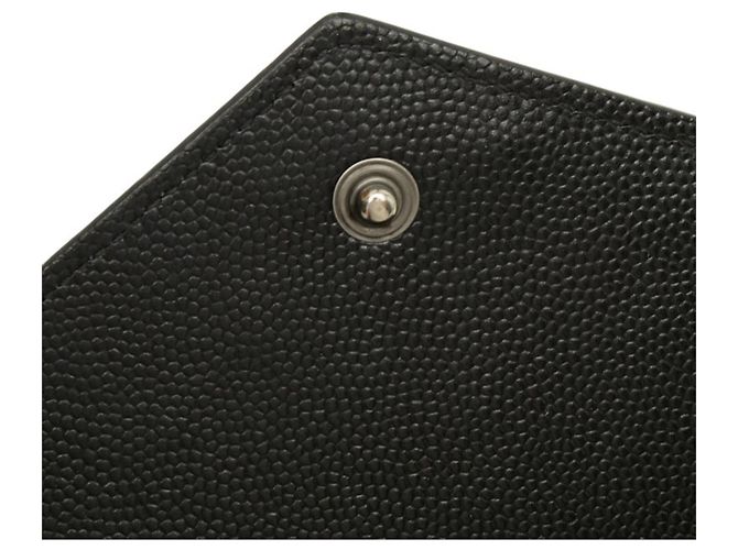 Borsa a tracolla con catena Saint Laurent Cassandra Envelope Nero Bianco - vista 8