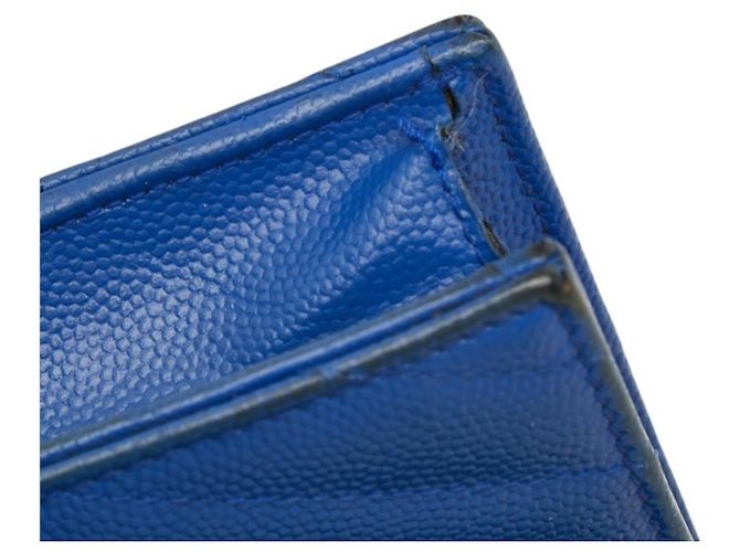 Bolso de hombro con cadena Saint Laurent Cassandra Envelope Azul - vista 6