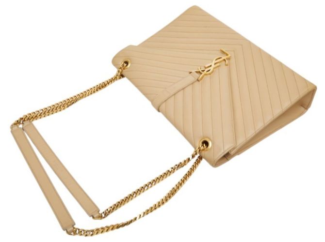 Borsa a spalla a busta Saint Laurent Cassandra D'oro - vista 8