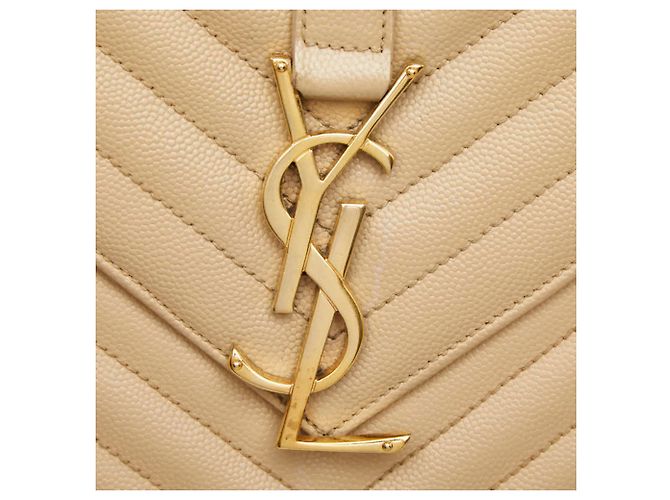 Borsa a spalla a busta Saint Laurent Cassandra D'oro - vista 9