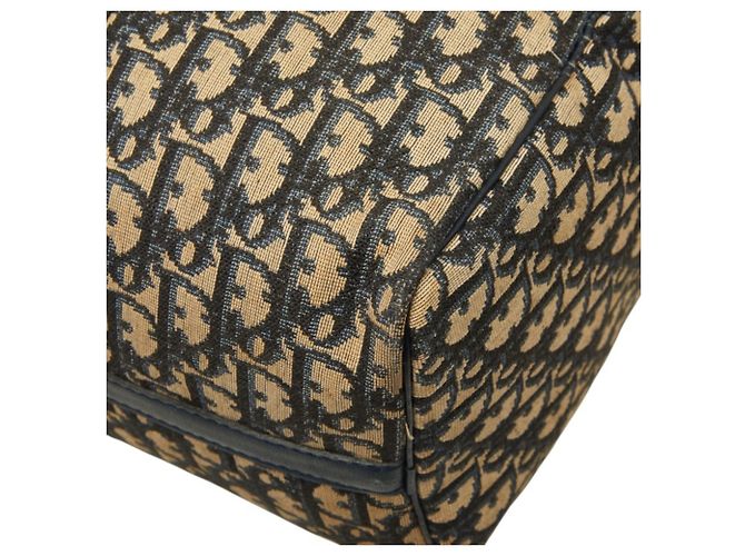 Borsa Christian Dior Dior Trotter Boston Bag Beige Blu navy - vista 6