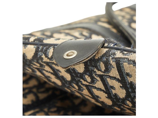 Borsa Christian Dior Dior Trotter Boston Bag Beige Blu navy - vista 11