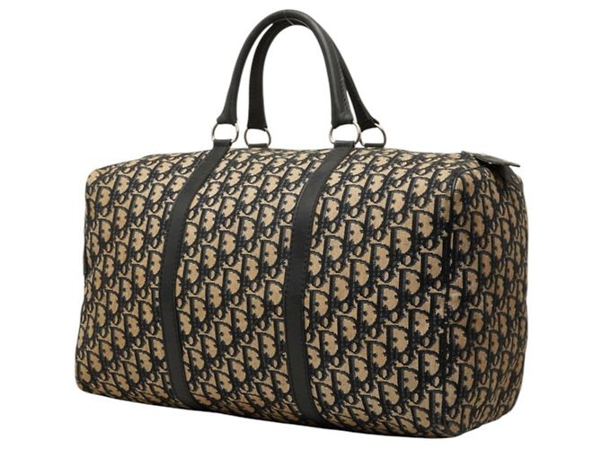 Borsa Christian Dior Dior Trotter Boston Bag Beige Blu navy - vista 2