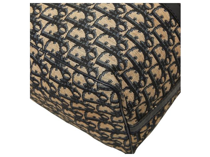 Borsa Christian Dior Dior Trotter Boston Bag Beige Blu navy - vista 5
