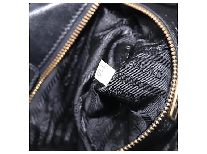Prada Bow Top handle Patent leather Nero - vista 7