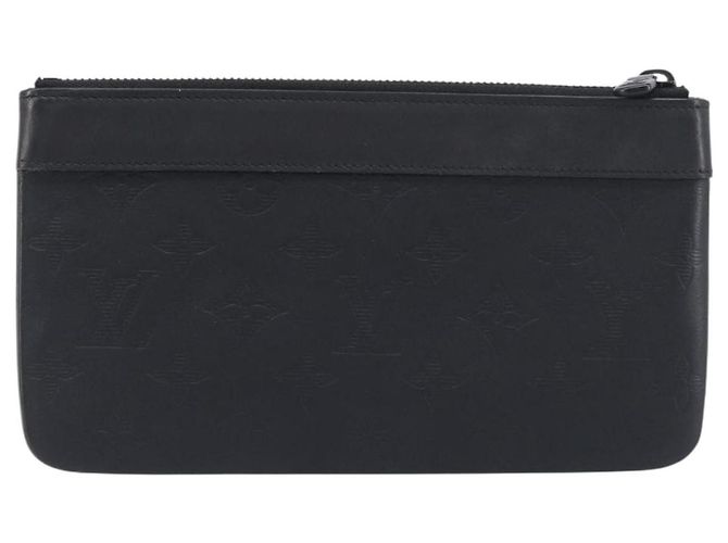 Louis Vuitton Discovery Pochette Monogram Shadow Leather PM Nero - vista 2