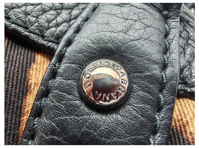 Borsa Dolce & Gabbana Leopardata in Pelle e Tessuto Nero Stampa leopardo - vista 10