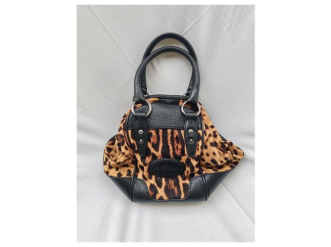 Borsa Dolce & Gabbana Leopardata in Pelle e Tessuto Nero Stampa leopardo - vista 2