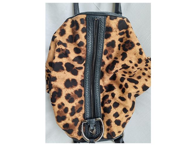 Borsa Dolce & Gabbana Leopardata in Pelle e Tessuto Nero Stampa leopardo - vista 6