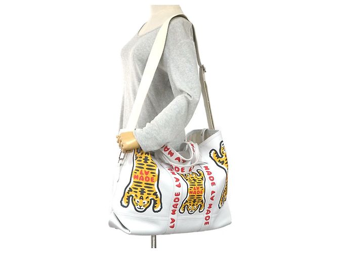 Borsa Tote Louis Vuitton NIGO Collaboration Bianco - vista 18