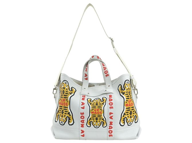 Borsa Tote Louis Vuitton NIGO Collaboration Bianco - vista 19