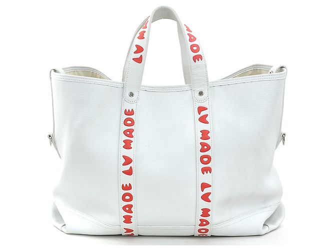 Borsa Tote Louis Vuitton NIGO Collaboration Bianco - vista 3