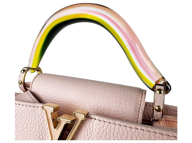 Borsa a mano in pelle Louis Vuitton Capucines BB Rosa - vista 10