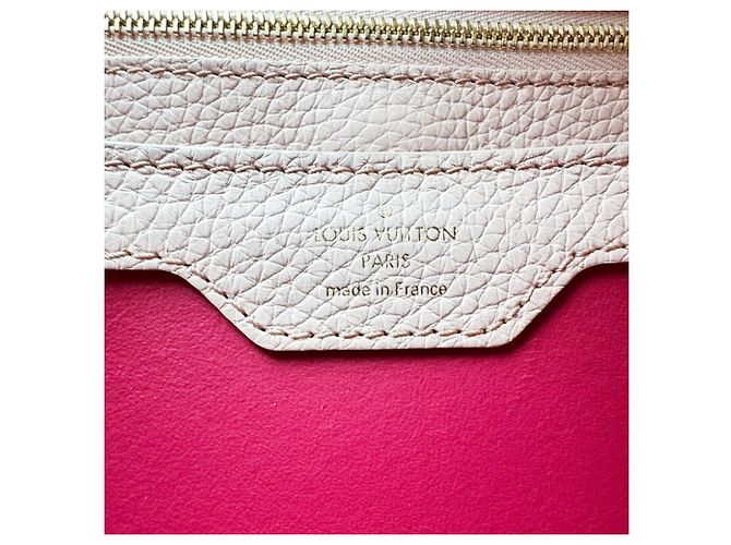Borsa a mano in pelle Louis Vuitton Capucines BB Rosa - vista 13