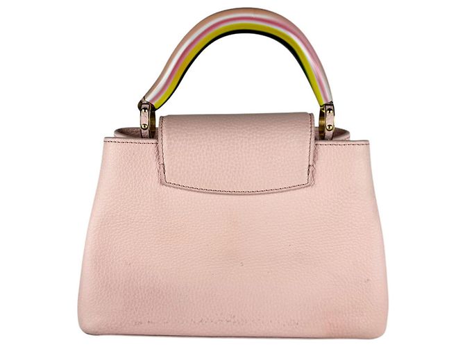 Borsa a mano in pelle Louis Vuitton Capucines BB Rosa - vista 3
