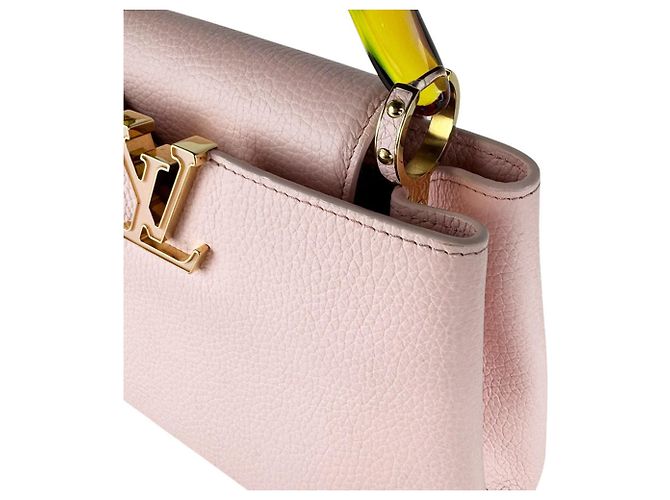 Borsa a mano in pelle Louis Vuitton Capucines BB Rosa - vista 6