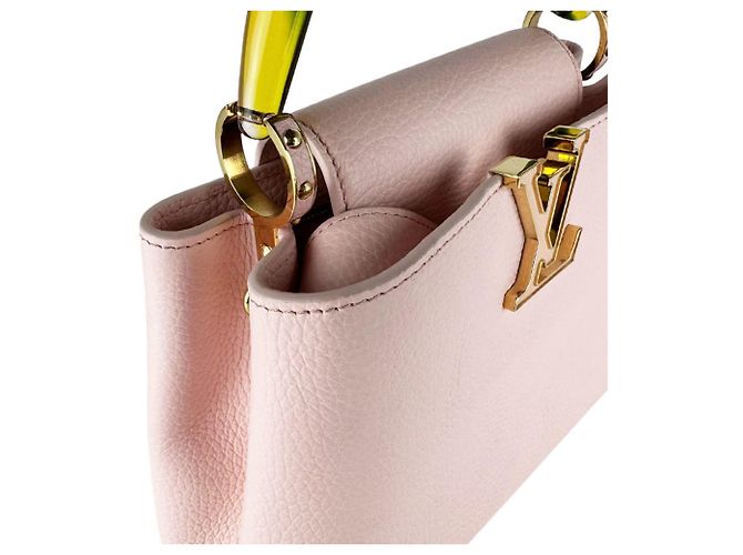 Borsa a mano in pelle Louis Vuitton Capucines BB Rosa - vista 7