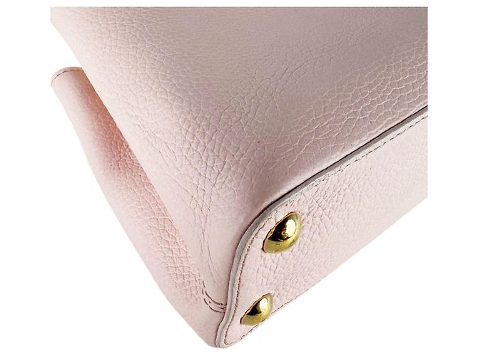 Borsa a mano in pelle Louis Vuitton Capucines BB Rosa - vista 9