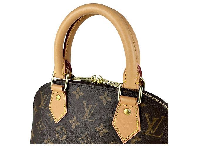 Borsa Louis Vuitton Monogram Alma BB Marrone Monogramma - vista 10