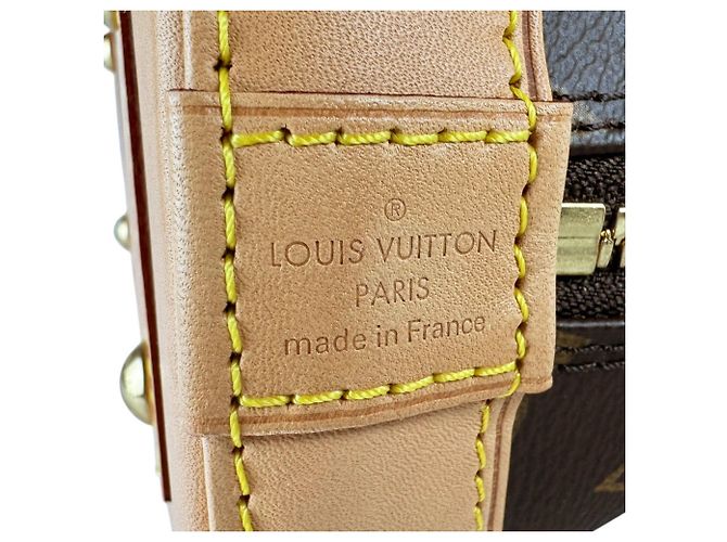 Borsa Louis Vuitton Monogram Alma BB Marrone Monogramma - vista 11