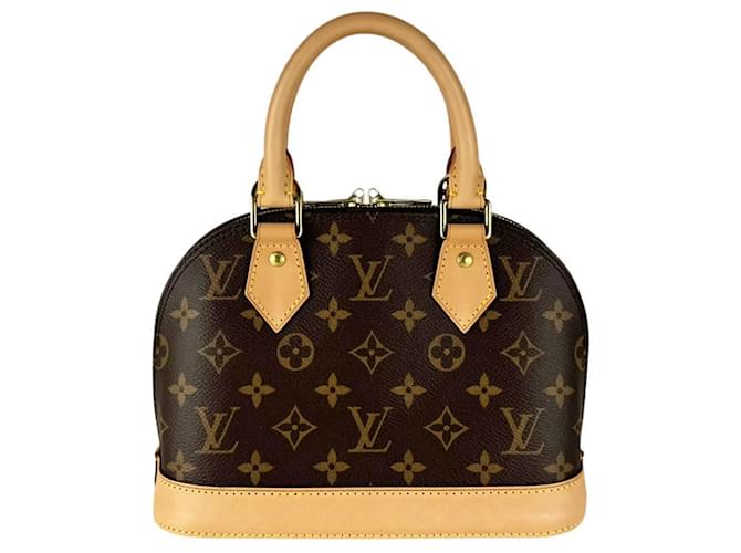 Borsa Louis Vuitton Monogram Alma BB Marrone Monogramma - vista 3