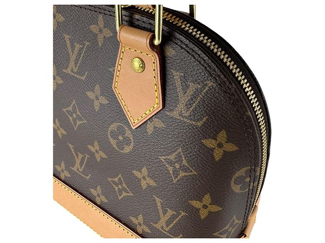 Borsa Louis Vuitton Monogram Alma BB Marrone Monogramma - vista 6
