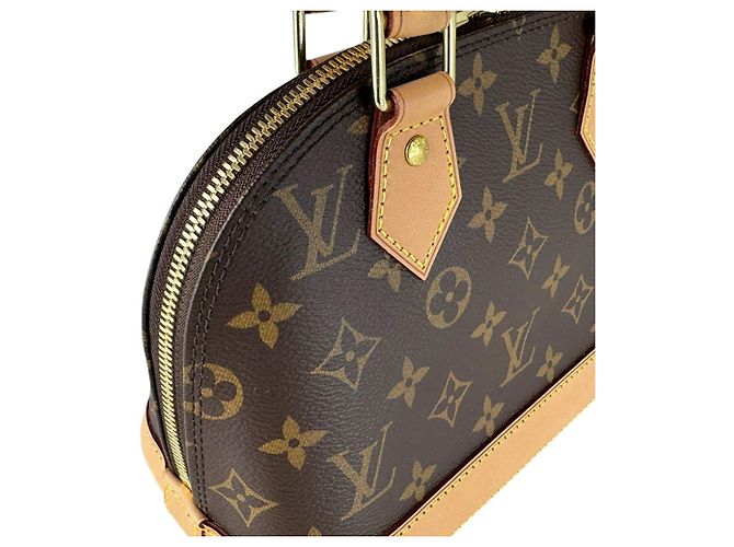 Borsa Louis Vuitton Monogram Alma BB Marrone Monogramma - vista 7
