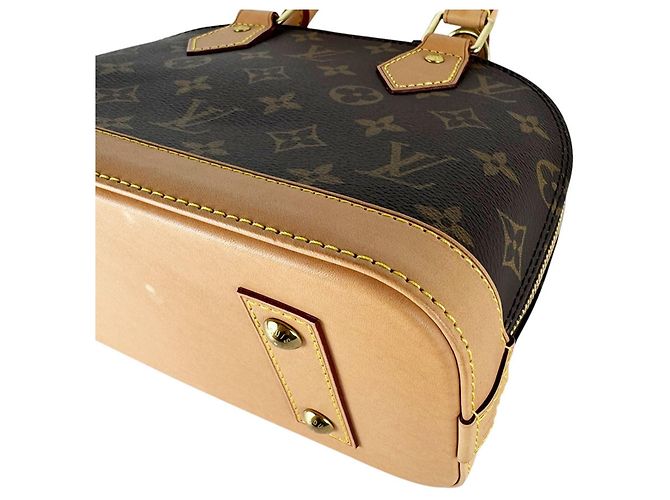 Borsa Louis Vuitton Monogram Alma BB Marrone Monogramma - vista 8