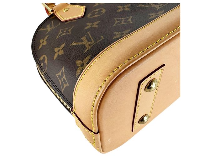 Borsa Louis Vuitton Monogram Alma BB Marrone Monogramma - vista 9