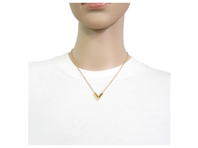 Collana Essential V Metal Louis Vuitton D'oro - vista 7