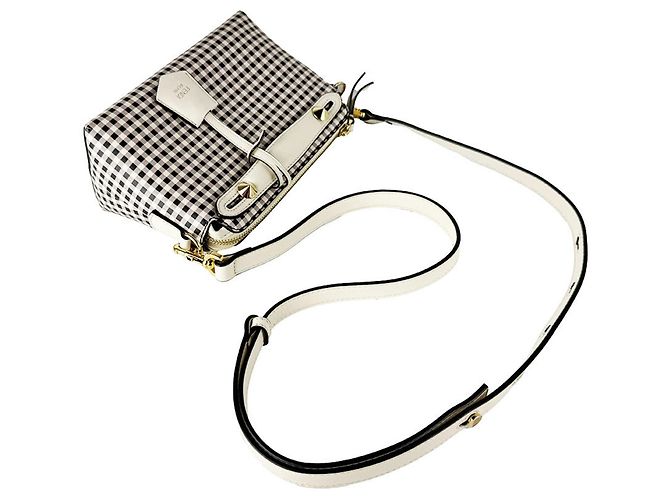 By The Way Fendi Mini Lederhandtasche Braun Schwarz Aus weiß - Ansicht 10