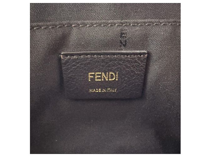 By The Way Fendi Mini Lederhandtasche Braun Schwarz Aus weiß - Ansicht 12
