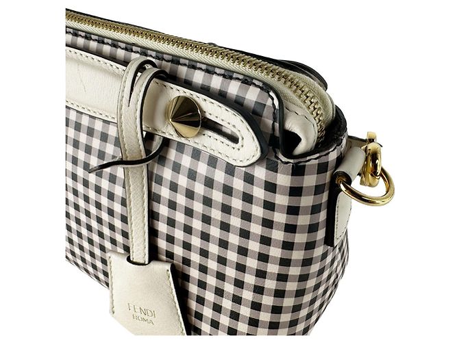 By The Way Fendi Mini Lederhandtasche Braun Schwarz Aus weiß - Ansicht 6
