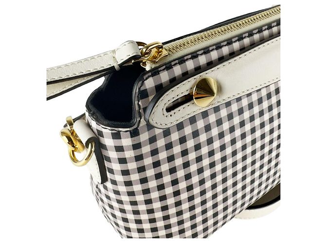 By The Way Fendi Mini Lederhandtasche Braun Schwarz Aus weiß - Ansicht 7
